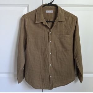 Everlane Shrunken Shirt | olive color | sz 6